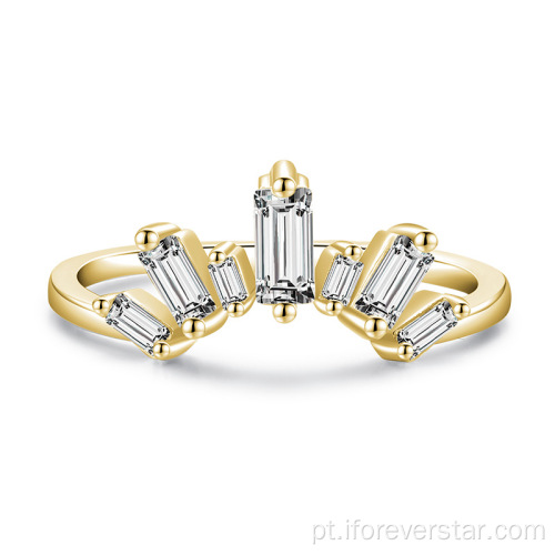 925 anéis de prata esterlina na moda anéis banhados a ouro